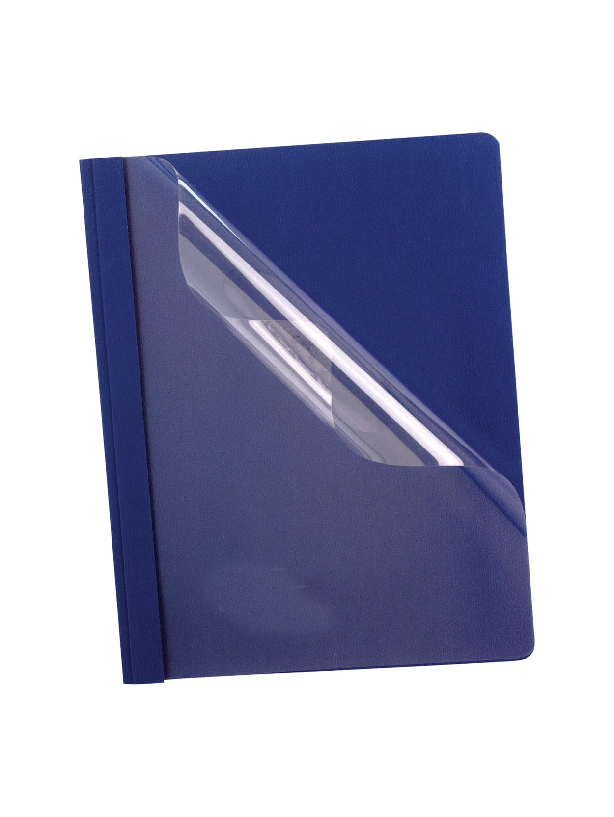 1 x Blue Perforated Presentation Project File Hard A4 Clear Document Folder Organiser Holder Display